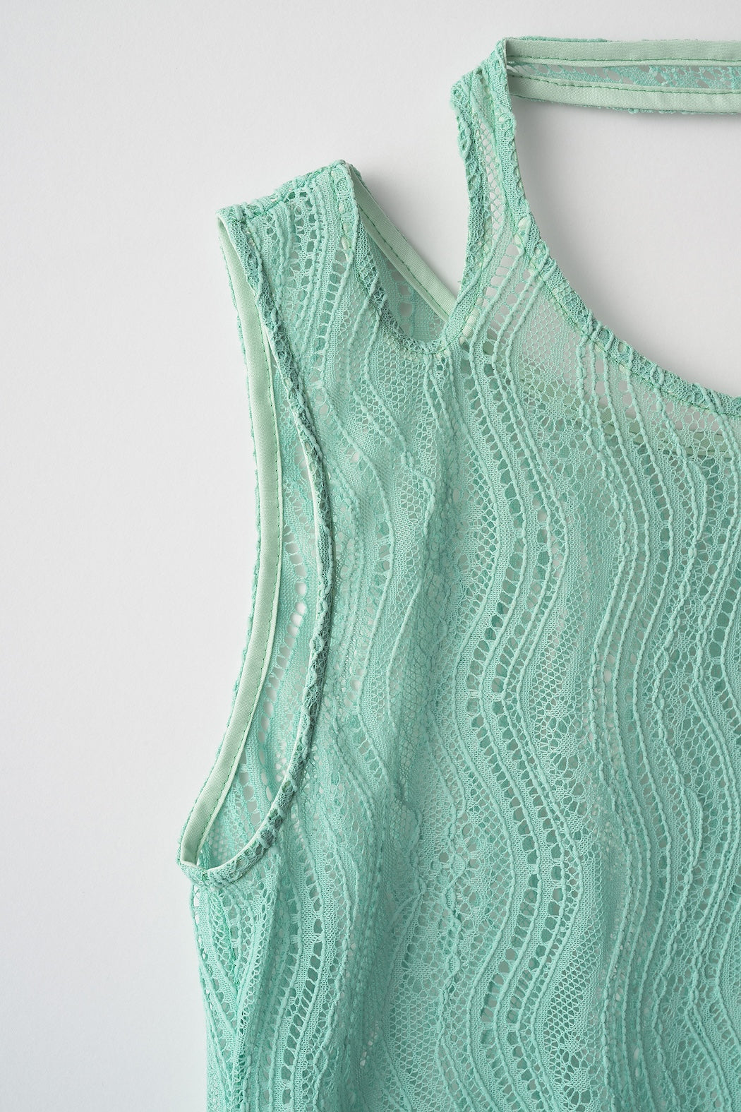 Stretch lace sleeveless tops (Mint)