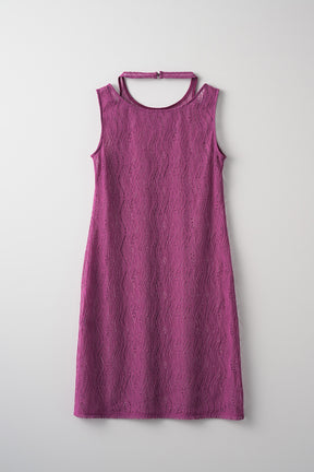 Stretch lace sleeveless tops (Purple)