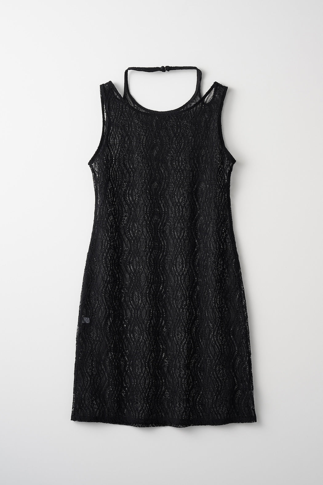 Stretch lace sleeveless tops (Black)