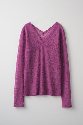 Stretch lace tops (Purple)