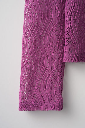 Stretch lace tops (Purple)