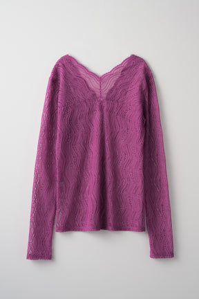 Stretch lace tops (Purple)