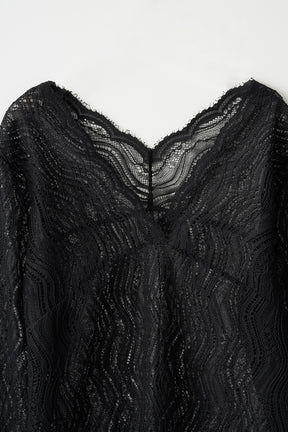 Stretch lace tops (Black)