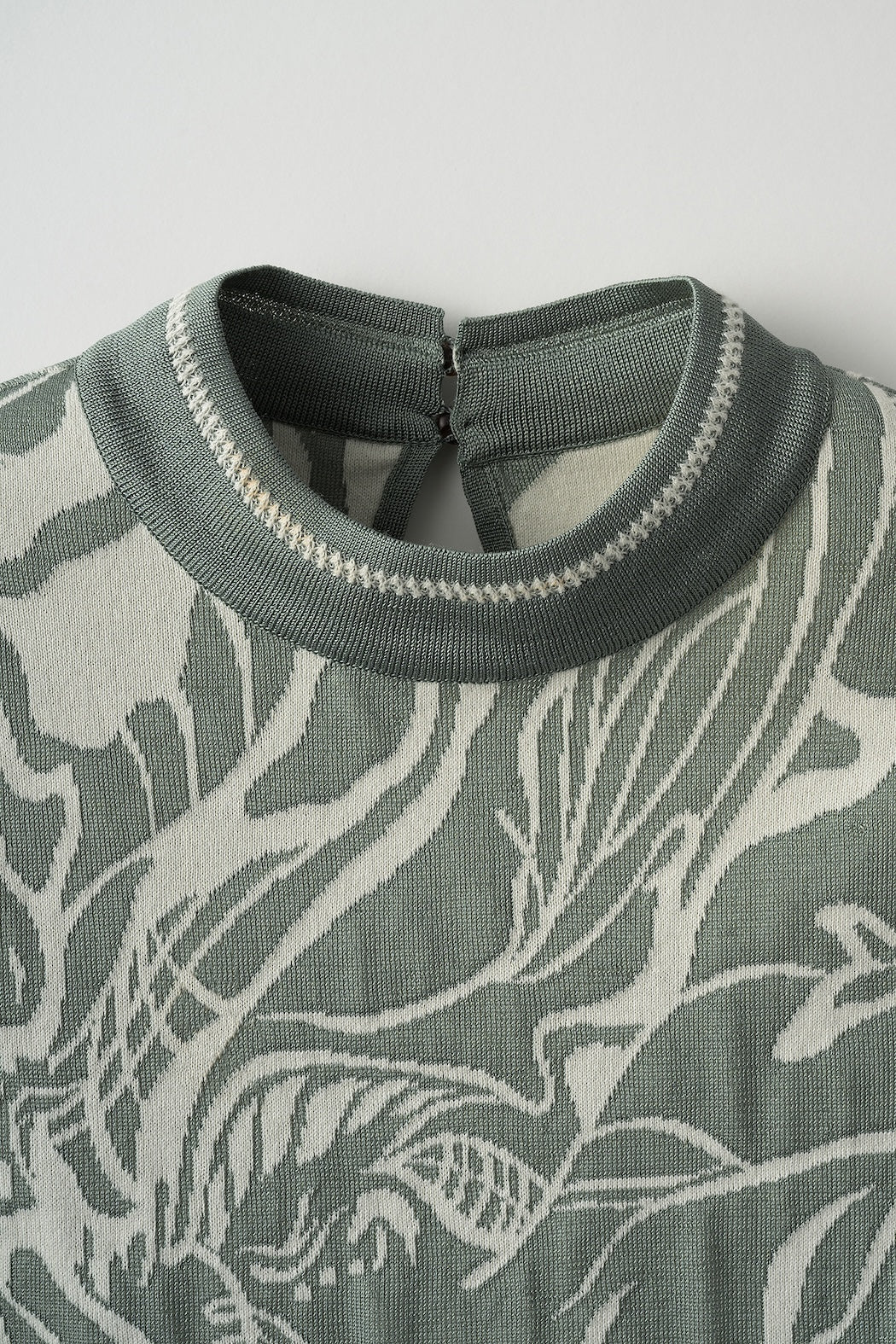 Flower vein knit tops (Green)