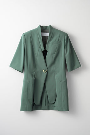 Branching half sleeve jacket (Green)