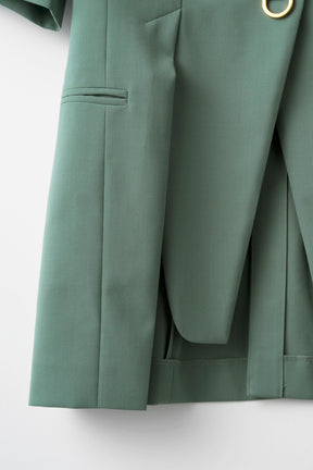 Branching half sleeve jacket (Green)