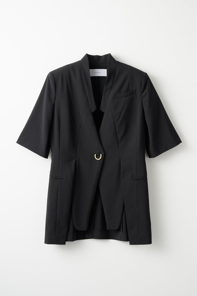 Branching half sleeve jacket (Black)