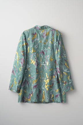 Flower vein foil jacket (Green)