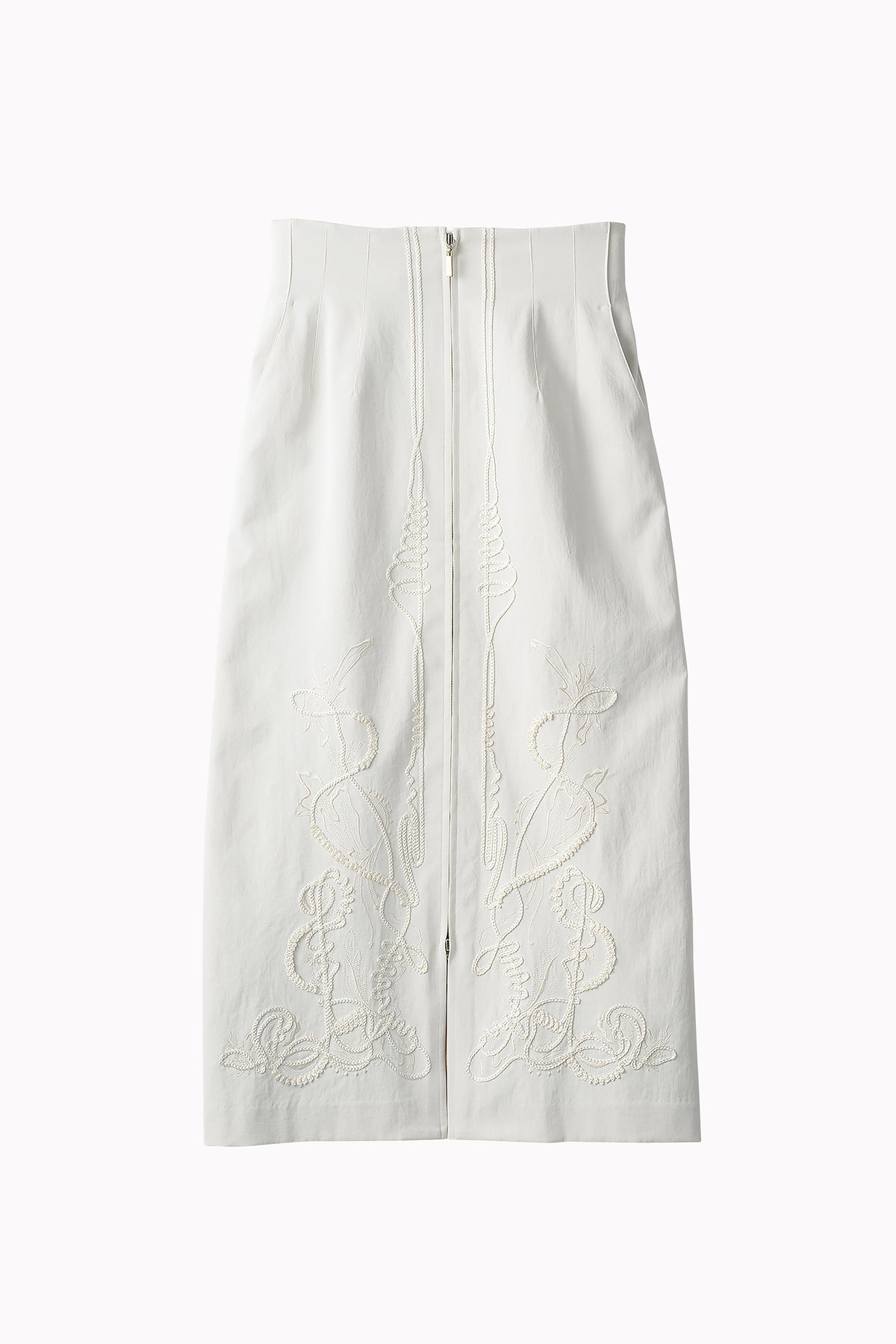 Cucurbita embroidered skirt (White)