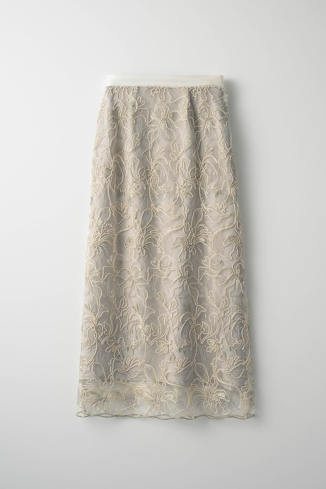 Seem flower lace skirt (Ivory)