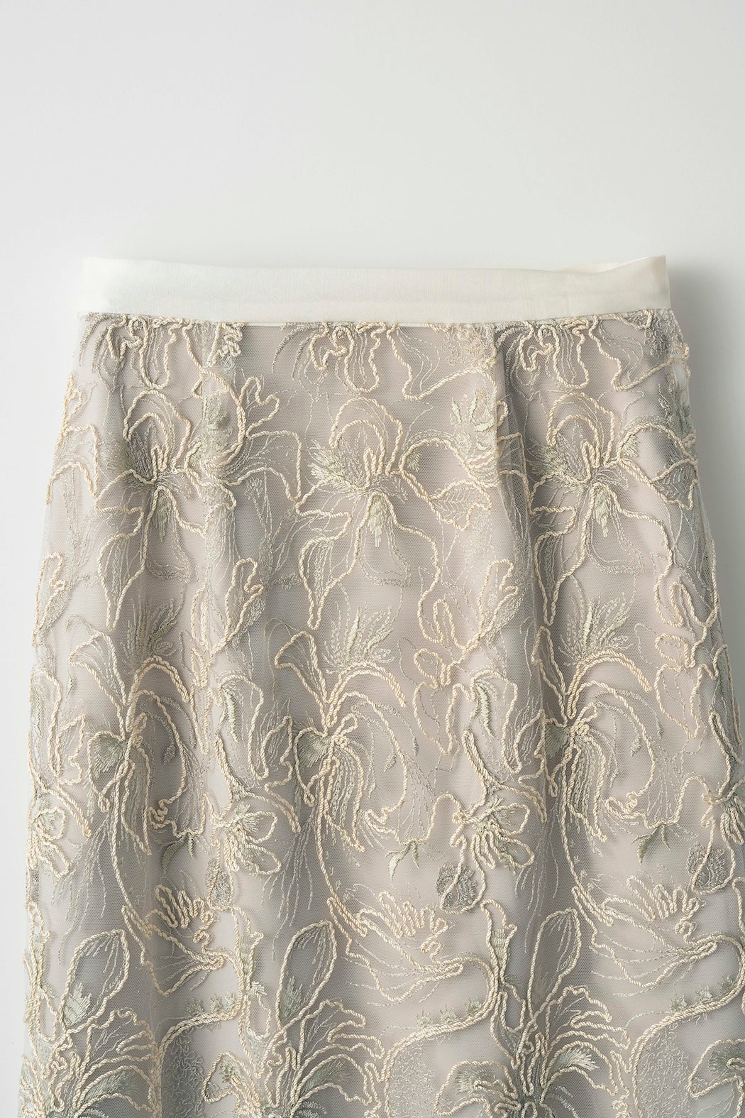 Seem flower lace skirt (Ivory)