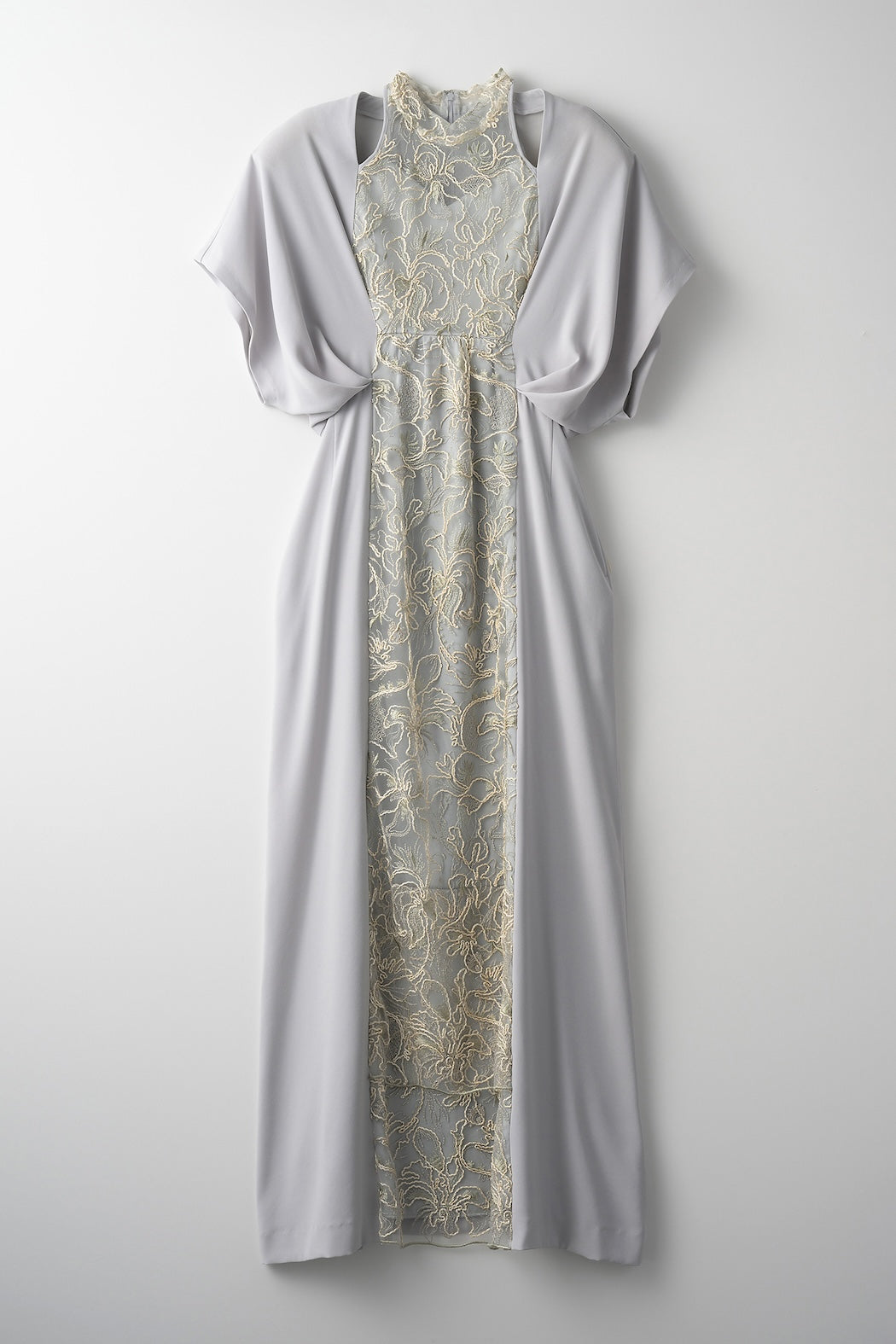 Seem flower lace dress (Gray)