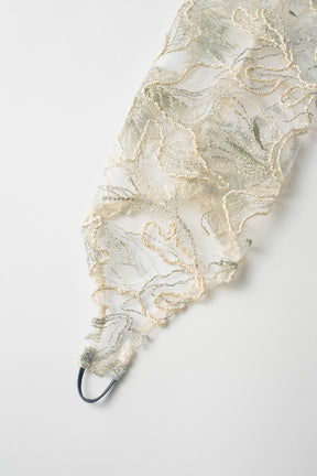 Seem flower lace gloves (Ivory)