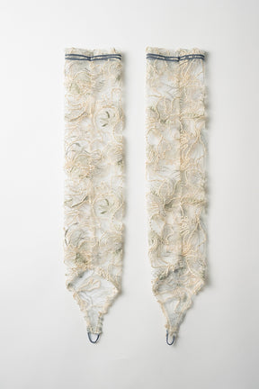 Seem flower lace gloves (Ivory)