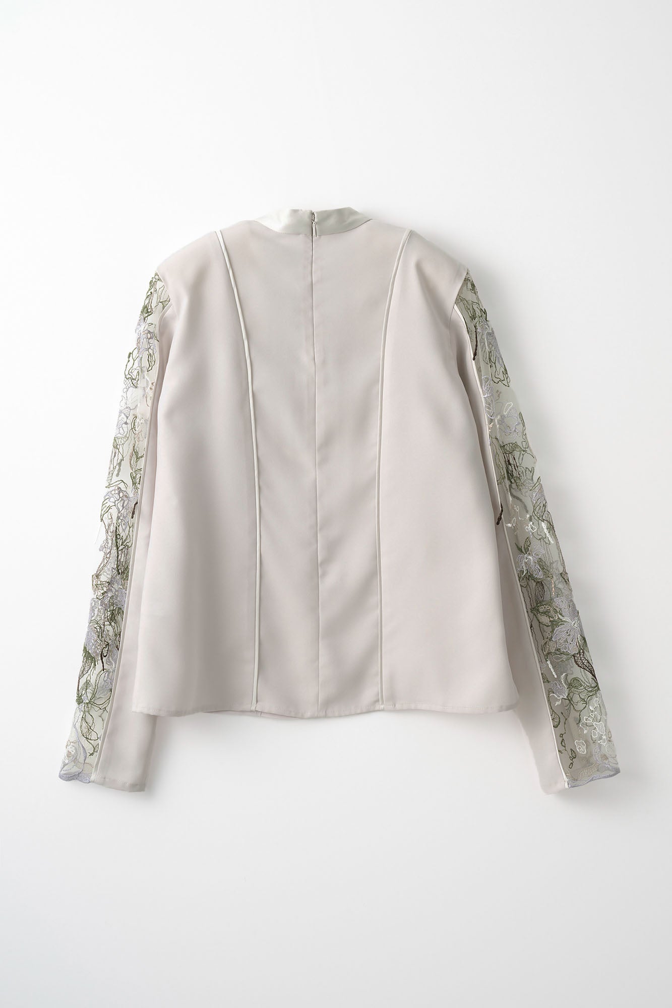 Tears flower lace tops (Light gray)