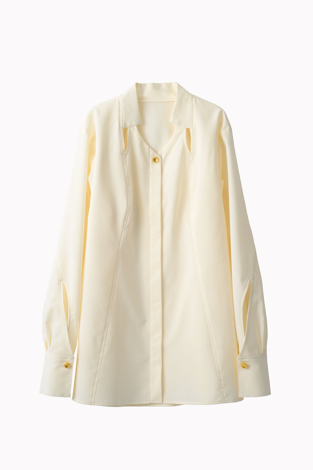 Cross cut shirt (Ivory)