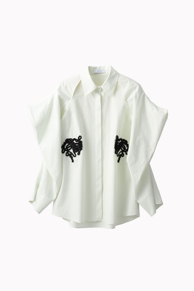 Trillium embroidered shirt (Pale mint)