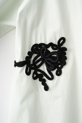 Trillium embroidered shirt (Pale mint)