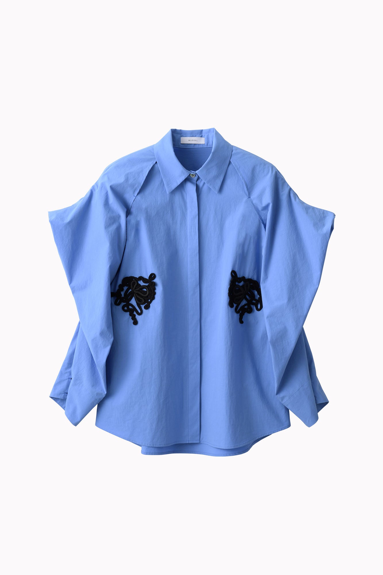Trillium embroidered shirt (Blue)