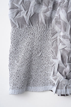 Crumpled sleeveless tops (Gray)