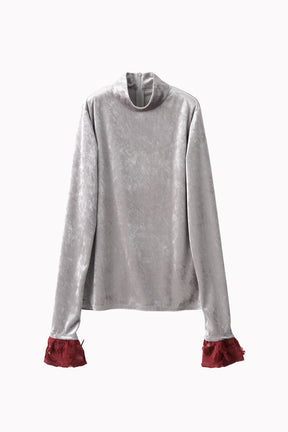 Petals carpet embroidered tops (Gray)