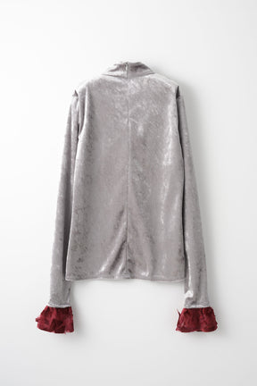 Petals carpet embroidered tops (Gray)