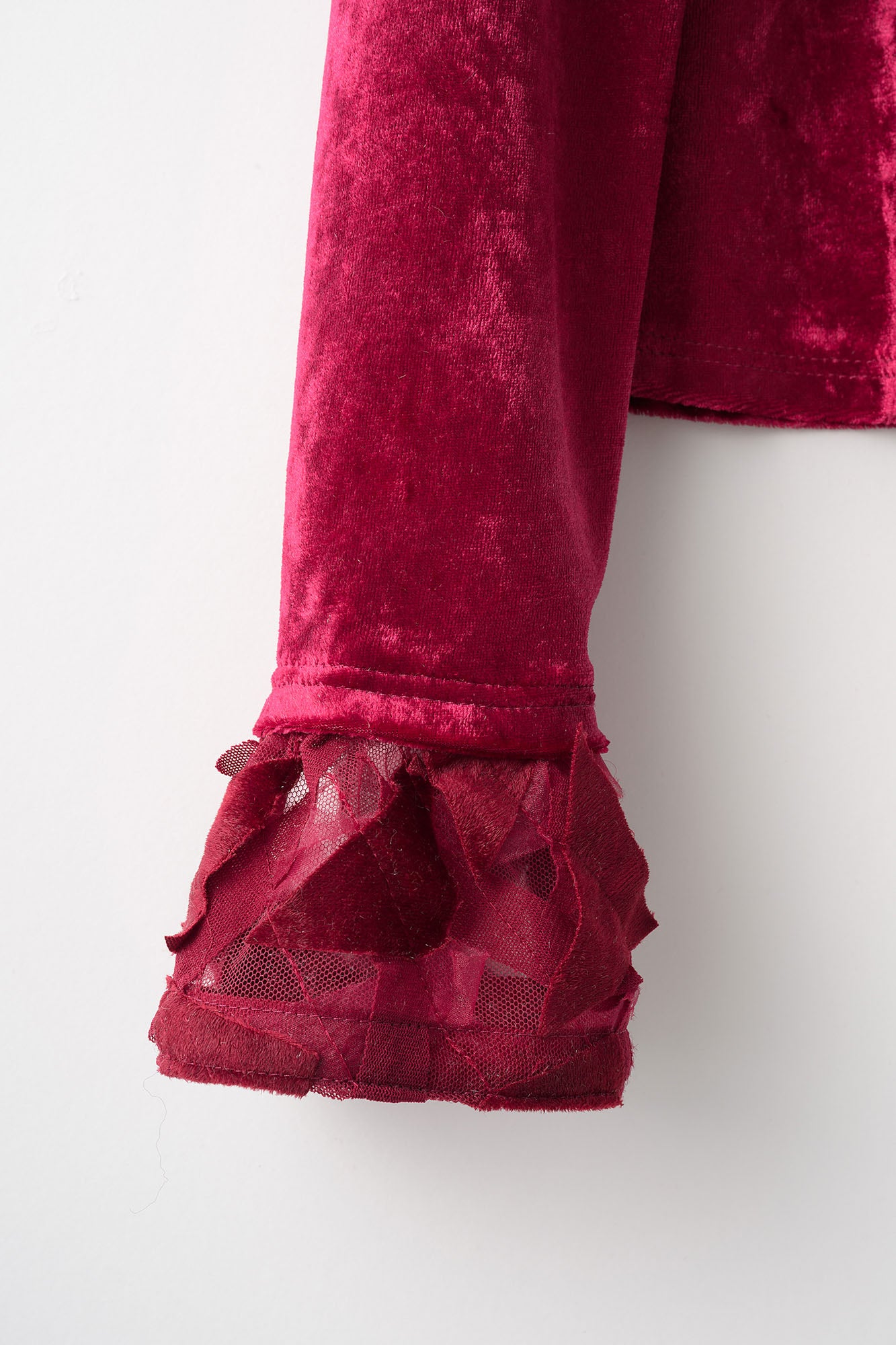 Petals carpet embroidered tops (Red)