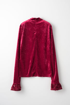 Petals carpet embroidered tops (Red)