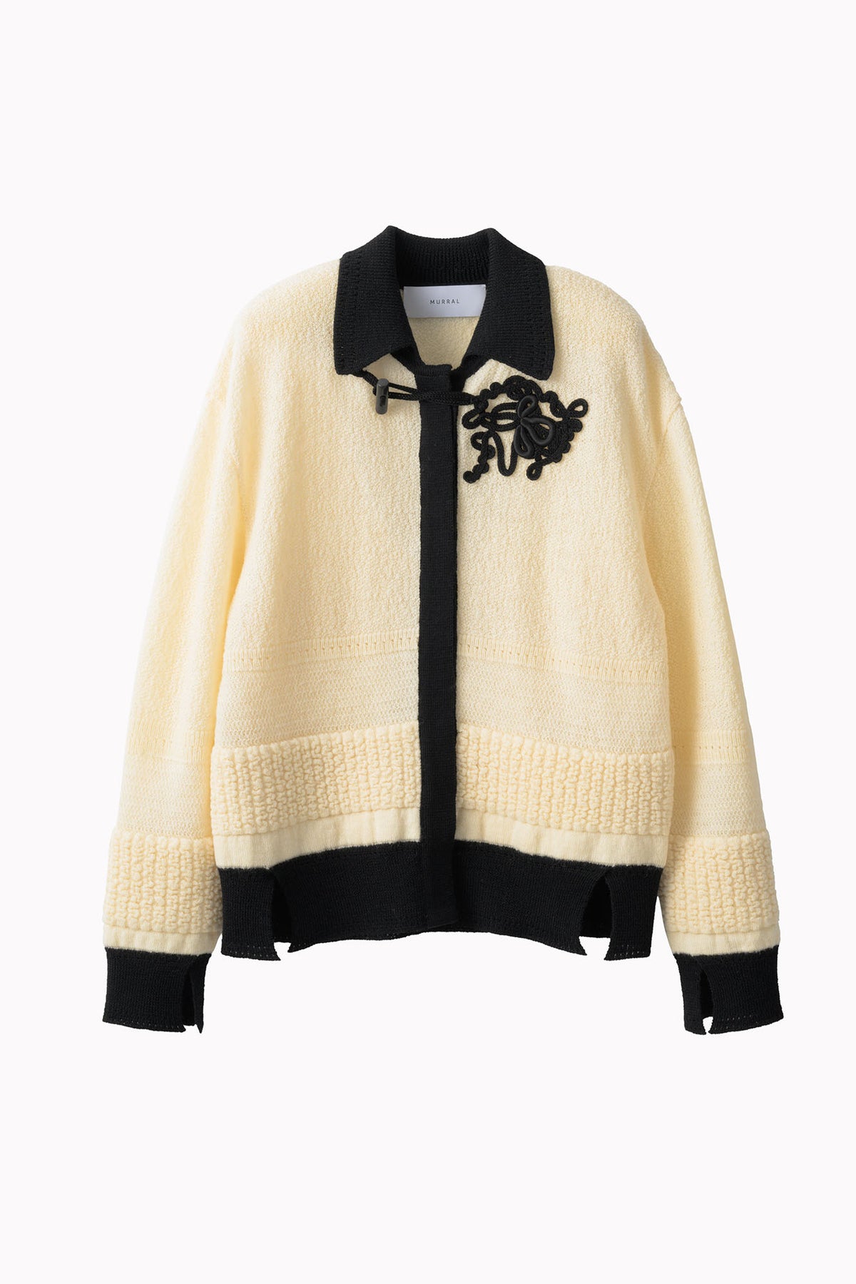 Trillium embroidered knit shirt cardigan (Ivory)