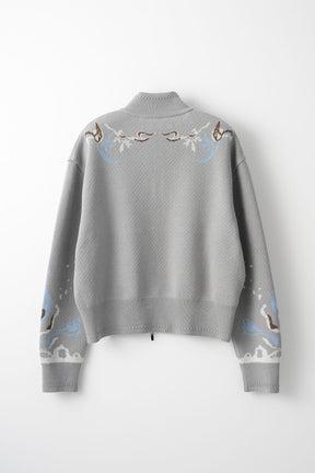 Trillium knit cardigan (Gray)