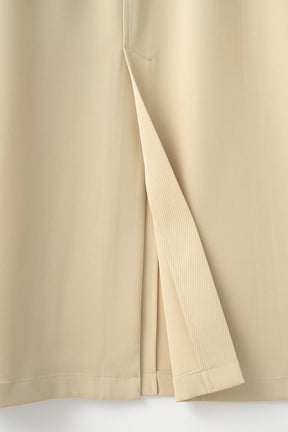 Gathered sleeve military coat (Beige)