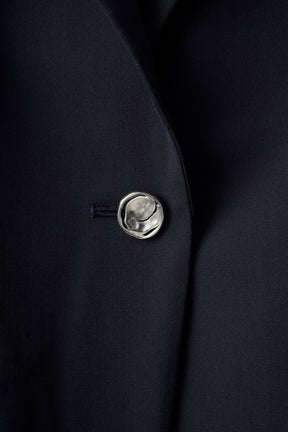 Slit sleeve lace jacket (Navy)