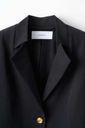 Slit sleeve lace jacket (Black)