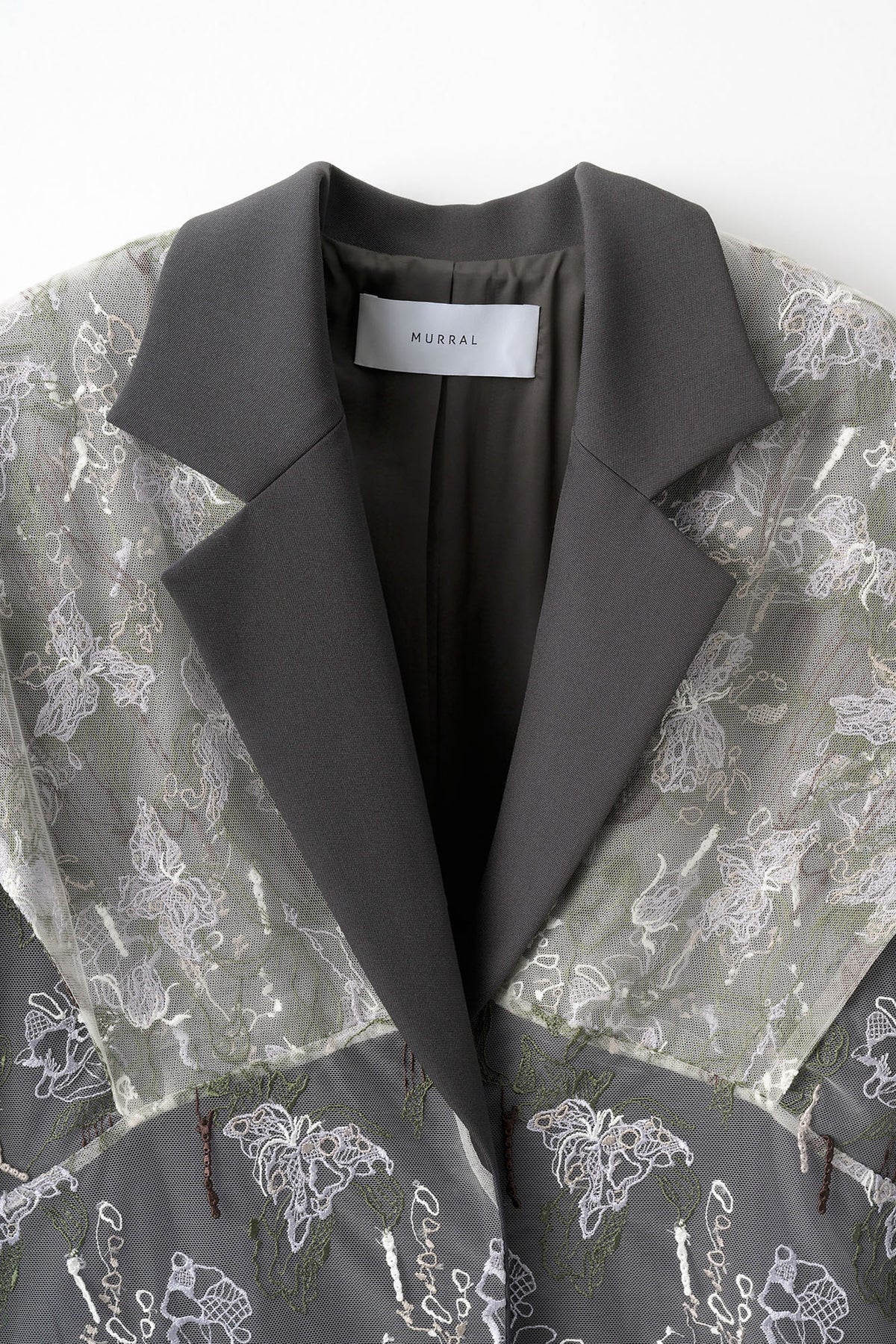 Tears flower lace jacket (Gray)