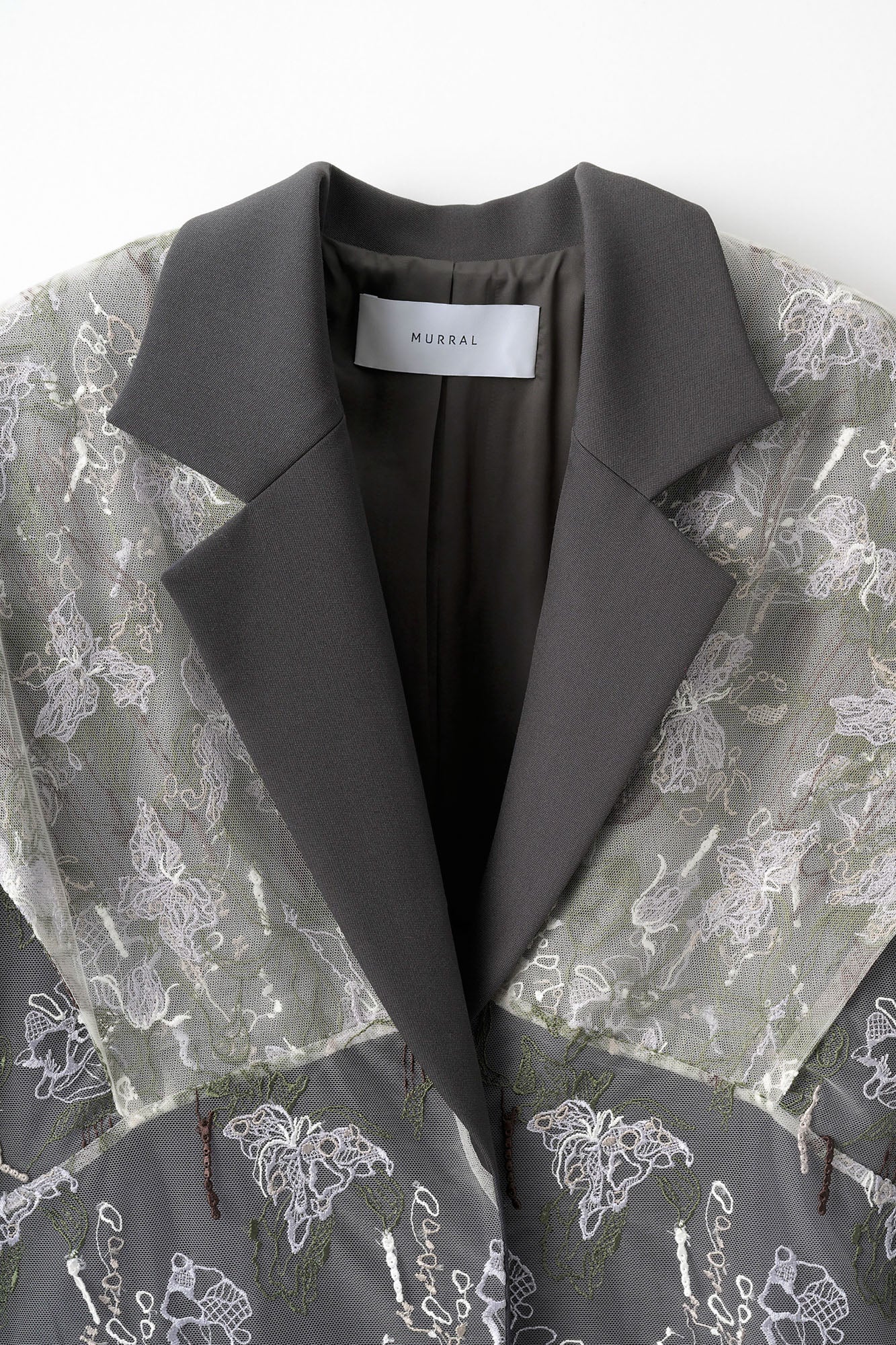 Tears flower lace jacket (Gray)