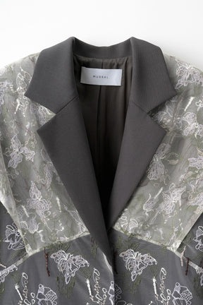 Tears flower lace jacket (Gray)