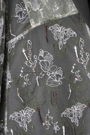 Tears flower lace jacket (Gray)