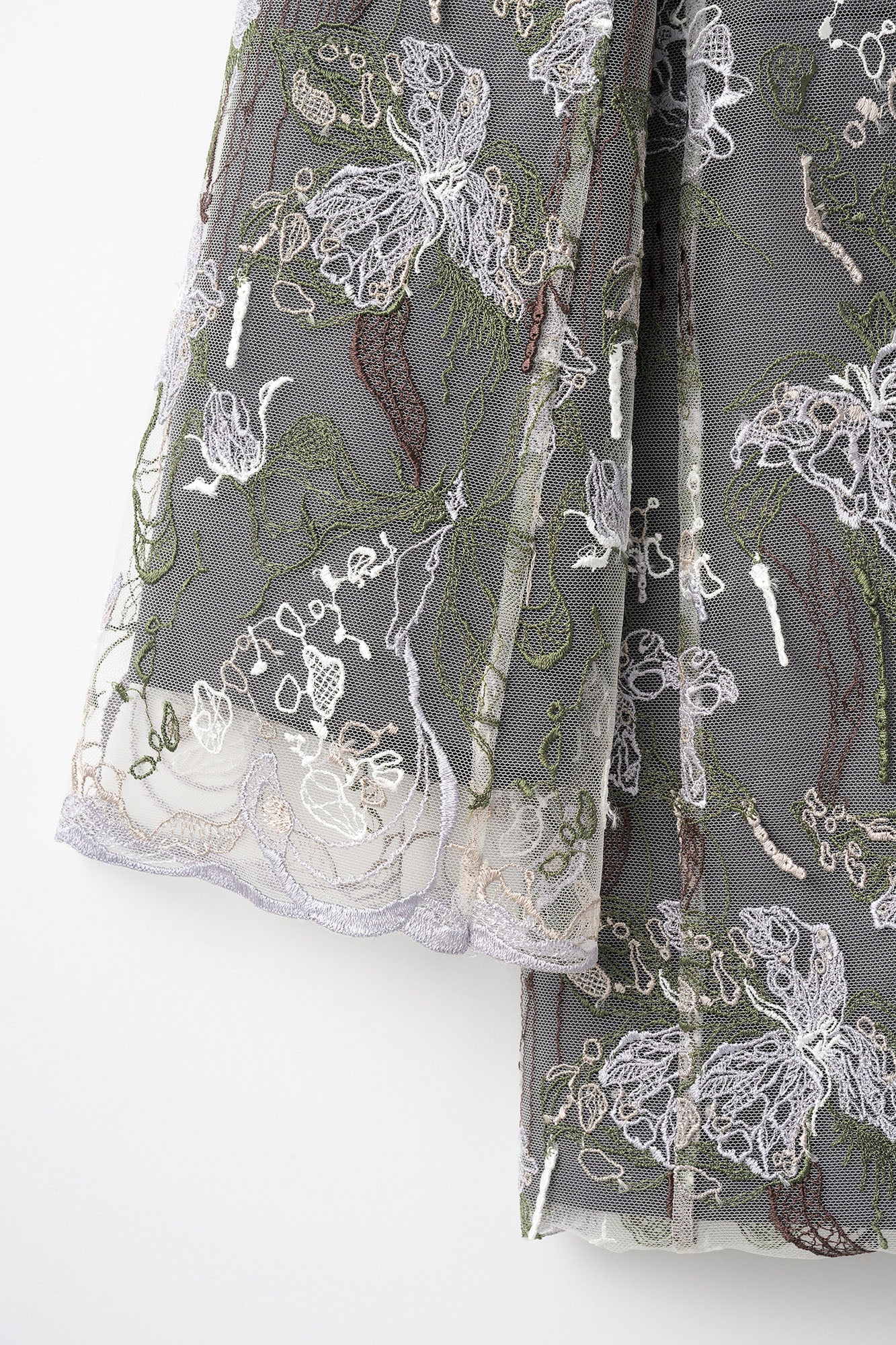 Tears flower lace jacket (Gray)