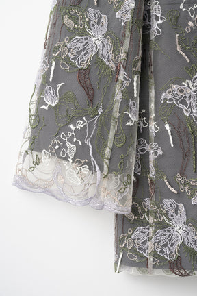 Tears flower lace jacket (Gray)
