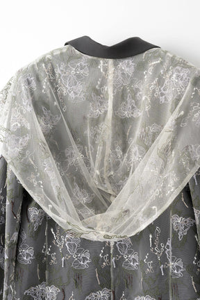 Tears flower lace jacket (Gray)