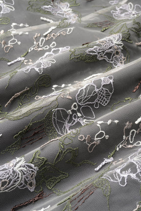 Tears flower lace jacket (Gray)