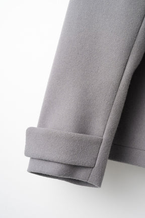 Trillium embroidered wool coat (Gray)