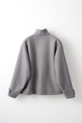 Trillium embroidered wool coat (Gray)