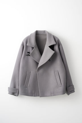 Trillium embroidered wool coat (Gray)