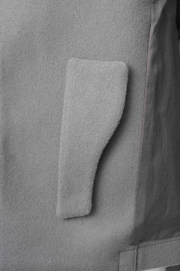 Trillium embroidered wool coat (Gray)