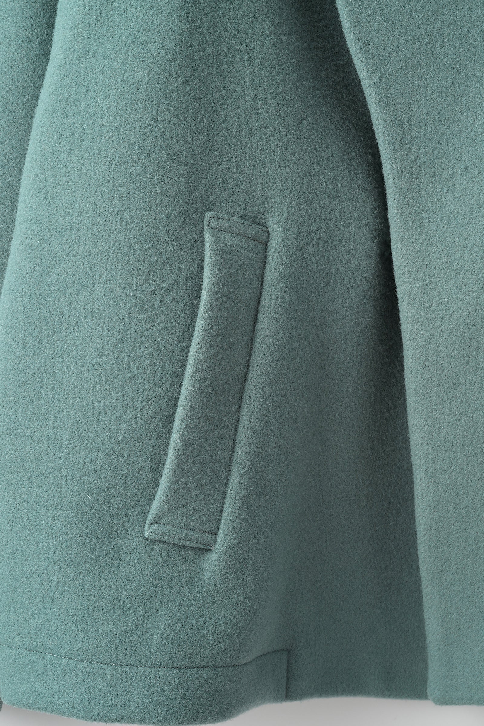 Trillium embroidered wool coat (Green)