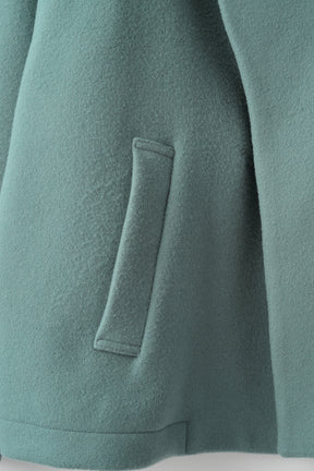 Trillium embroidered wool coat (Green)