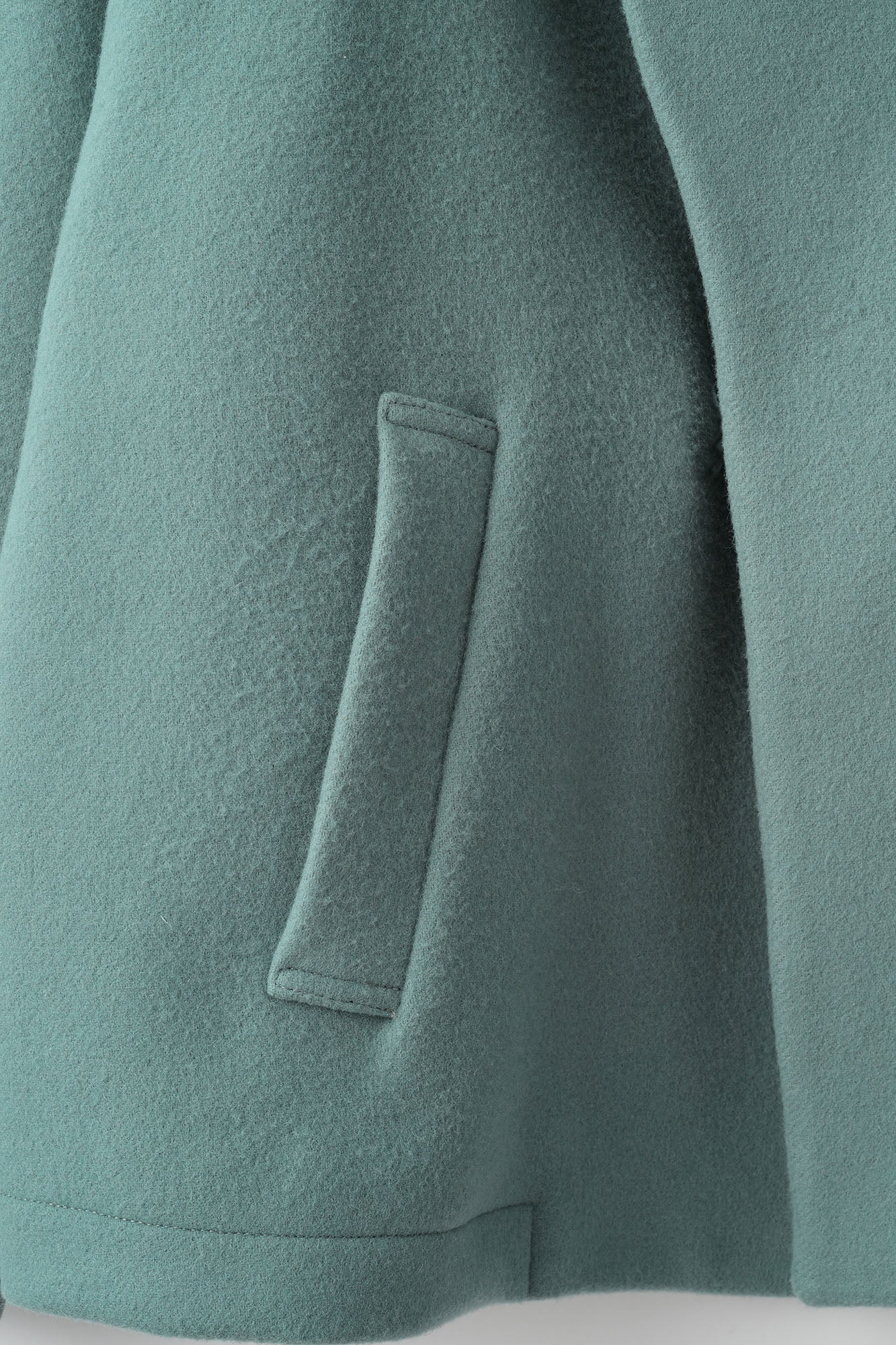 Trillium embroidered wool coat (Green)