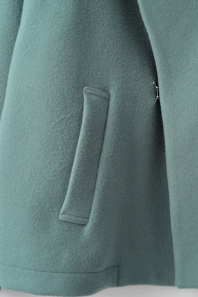 Trillium embroidered wool coat (Green)