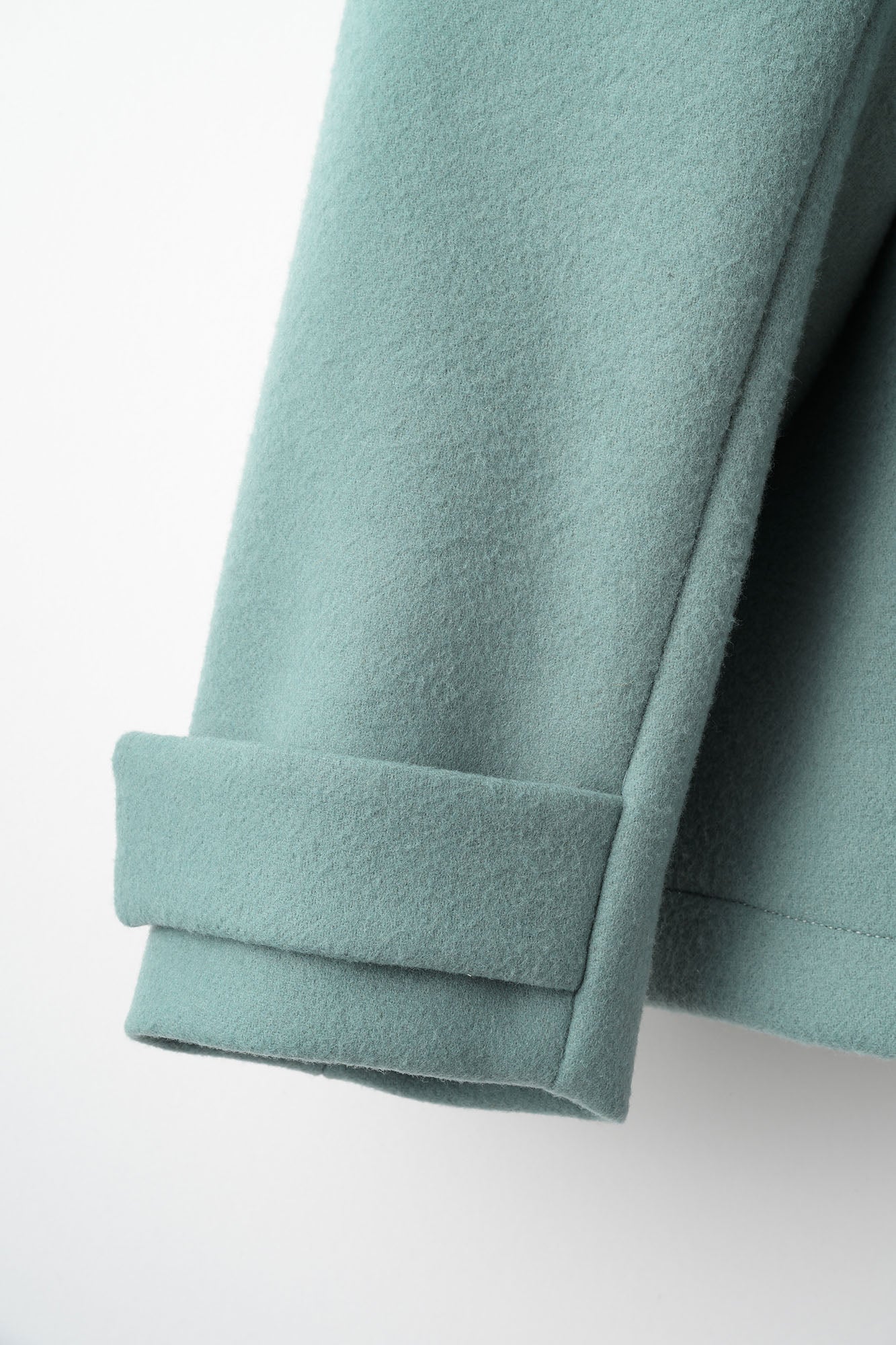 Trillium embroidered wool coat (Green)